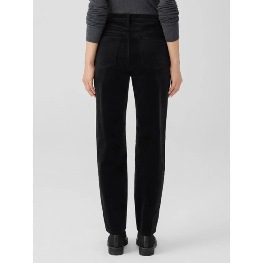 Eileen Fisher Organic Cotton Stretch Velveteen Pant Slim Fit | Med | NWT - Picture 2 of 9